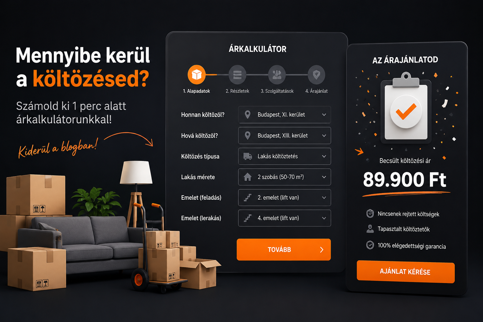 ennyibe kerül egy költöztetés a redstaff-nál