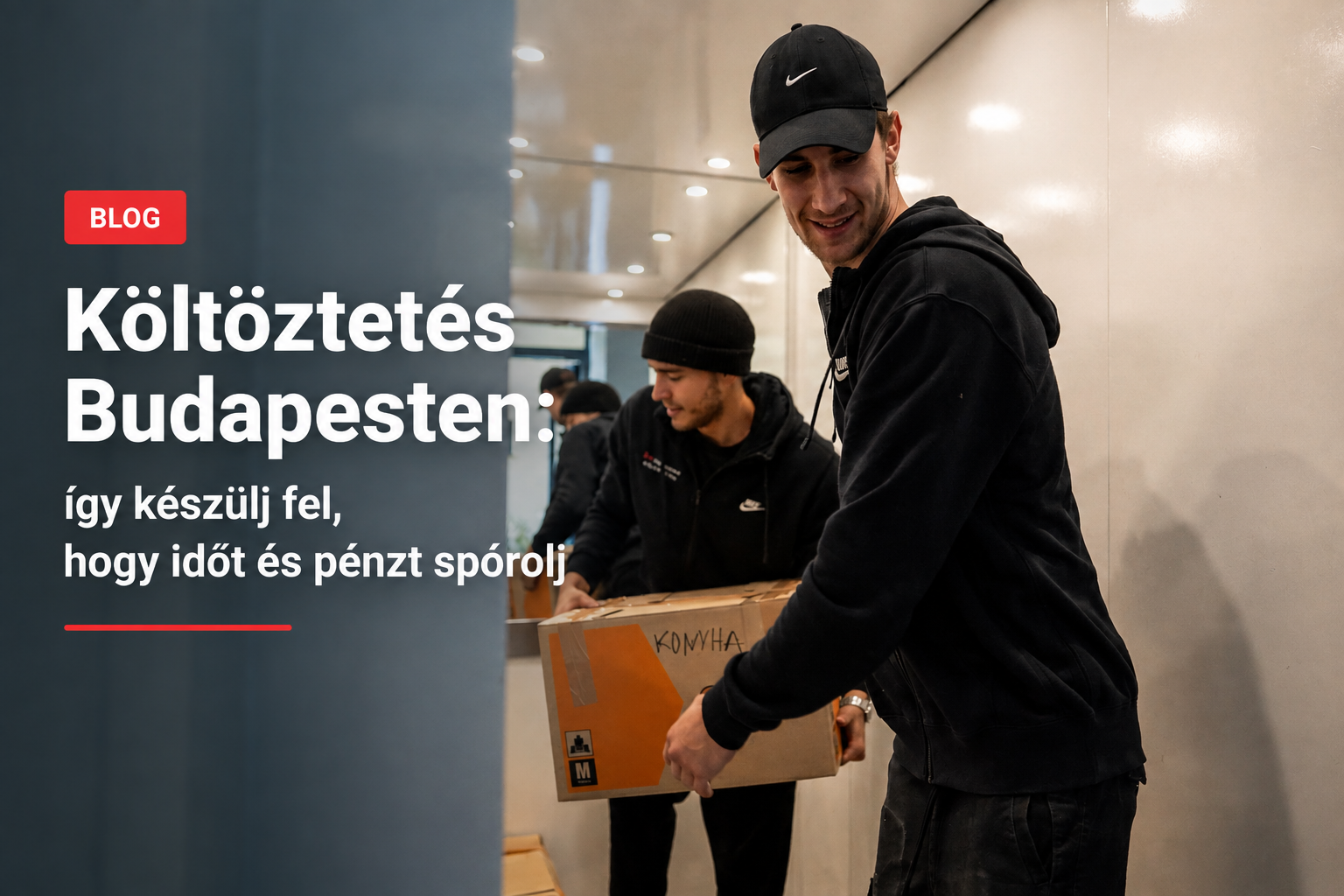 Költöztetés Budapesten – Redstaff költöztető csapat dobozok pakolása közben